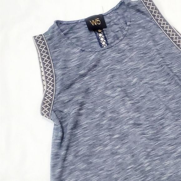 FINAL PRICE 🔥 ANTHROPOLOGIE W5 Americana Printed Tape Top - Picture 1 of 8